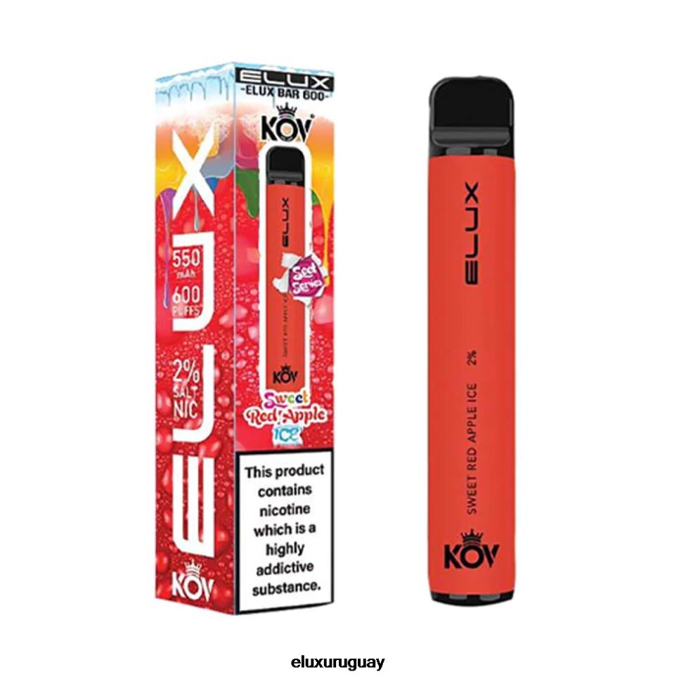Elux Bar vape desechable serie dulce hielo de manzana roja dulce RR86T11 - Elux Vape Uruguay
