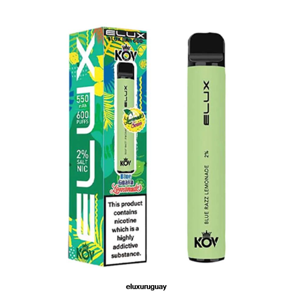 Elux Bar vape desechable serie limonada limonada azul razz RR86T9 - Elux Uruguay