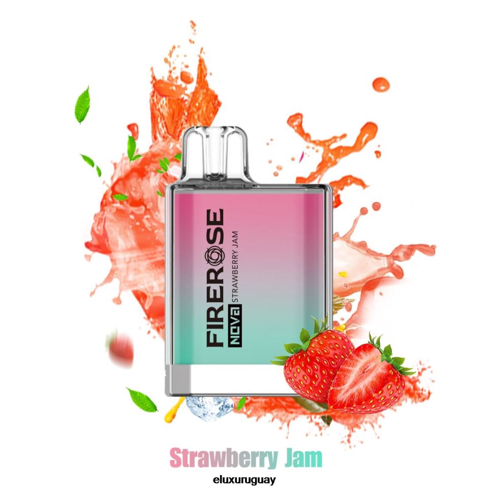 Elux Firerose Nova Vape disponible de 600 inhalaciones Mermelada de fresa RR86T113 - Elux Vape Price