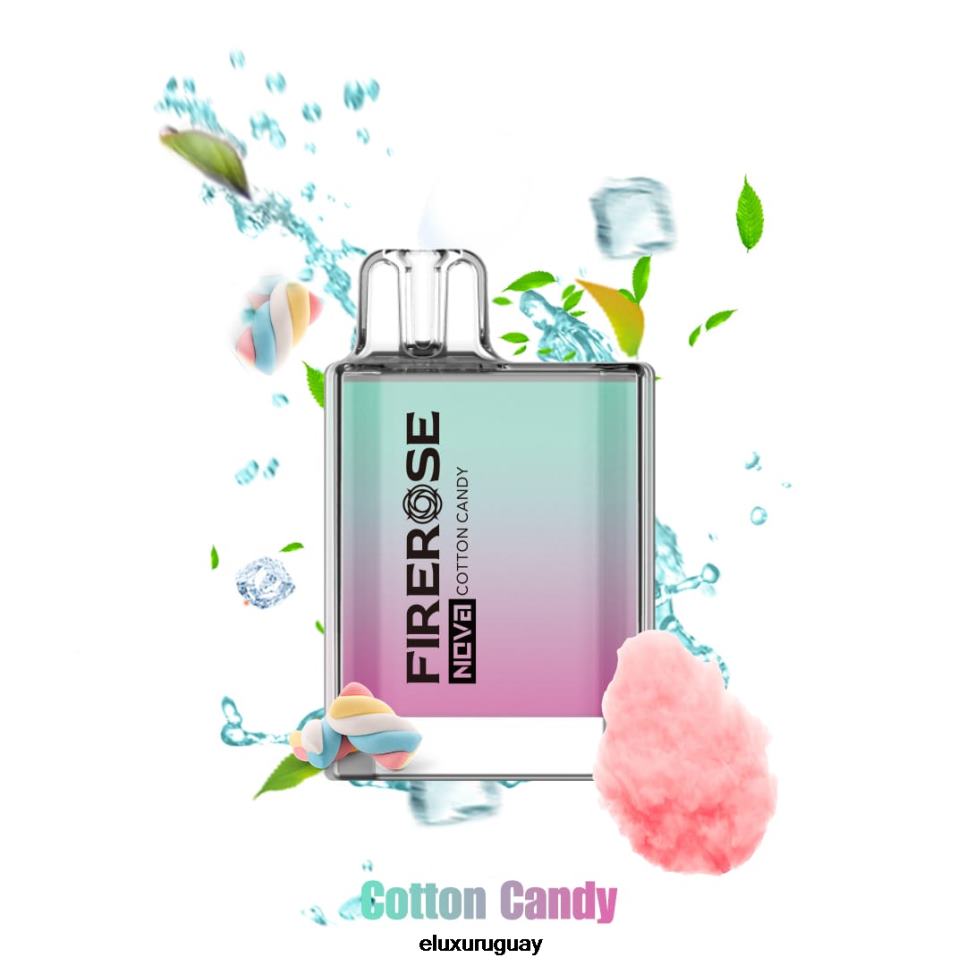 Elux Firerose Nova Vape disponible de 600 inhalaciones algodón de azúcar RR86T23 - Elux Vape Price