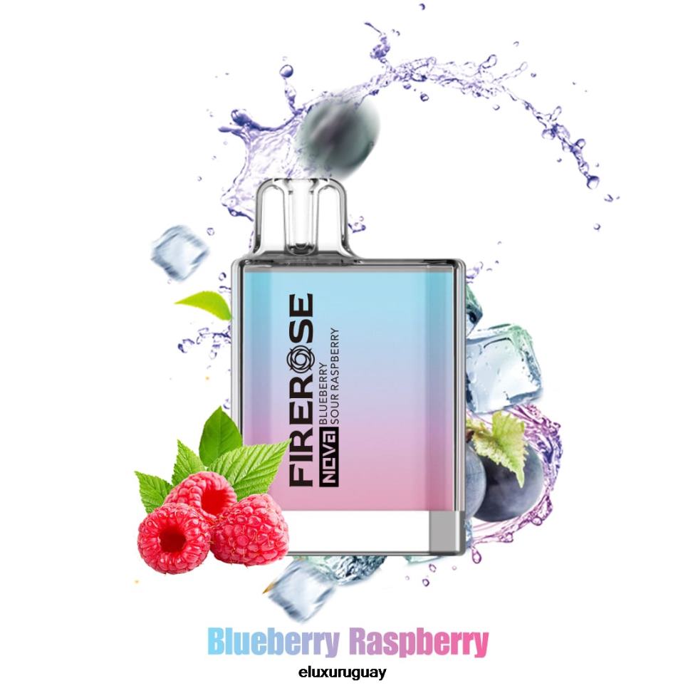 Elux Firerose Nova Vape disponible de 600 inhalaciones arándano frambuesa agria RR86T22 - Elux Vape Flavours