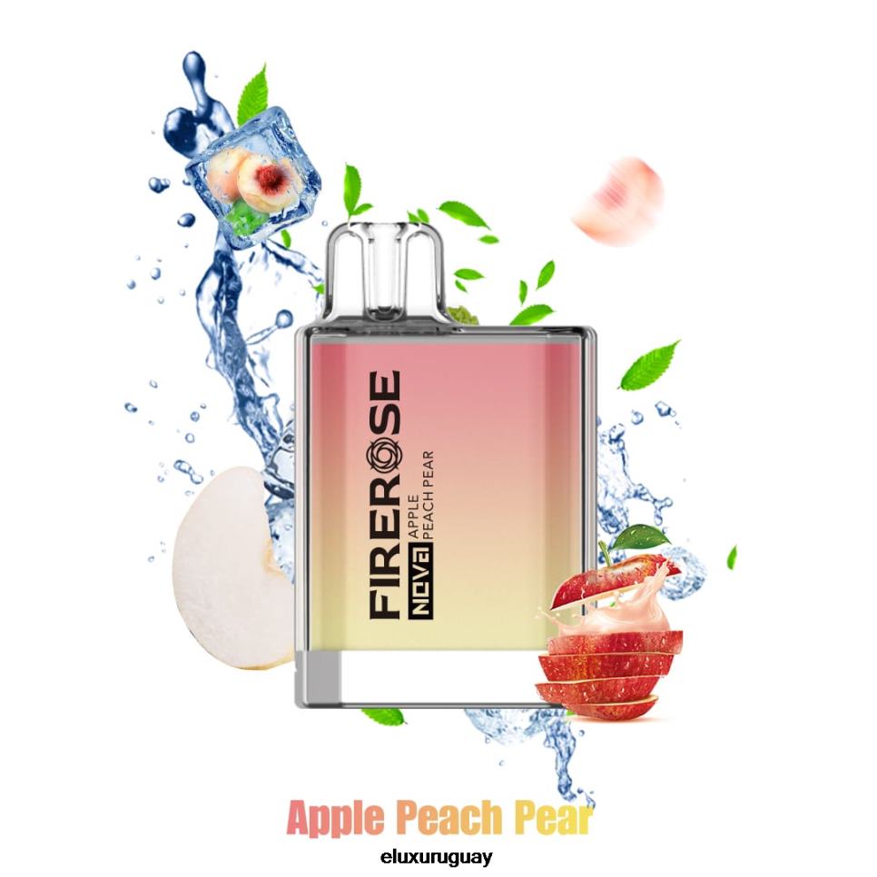 Elux Firerose Nova Vape disponible de 600 inhalaciones manzana durazno pera RR86T20 - Elux Montevideo